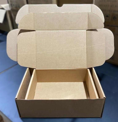 (SMALLER SIZE! ) BEST Shipping and Replacement SHOE BOXES - HEAVY DUTY - 12" X 9" X 4.125" - Self Locking - Repackaging Message on The Box - Fast, Easy to Build