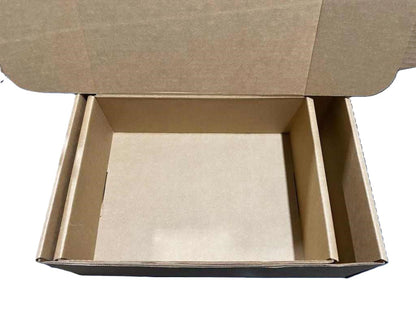 (SMALLER SIZE! ) BEST Shipping and Replacement SHOE BOXES - HEAVY DUTY - 12" X 9" X 4.125" - Self Locking - Repackaging Message on The Box - Fast, Easy to Build