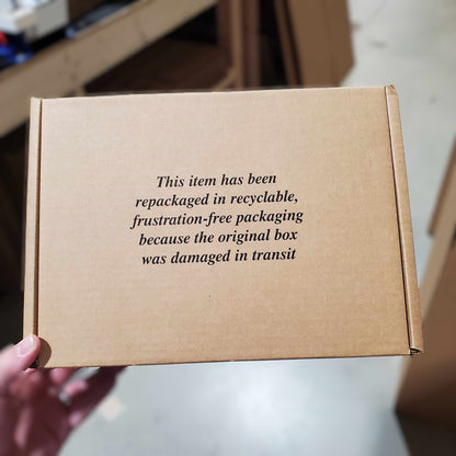 (SMALLER SIZE! ) BEST Shipping and Replacement SHOE BOXES - HEAVY DUTY - 12" X 9" X 4.125" - Self Locking - Repackaging Message on The Box - Fast, Easy to Build